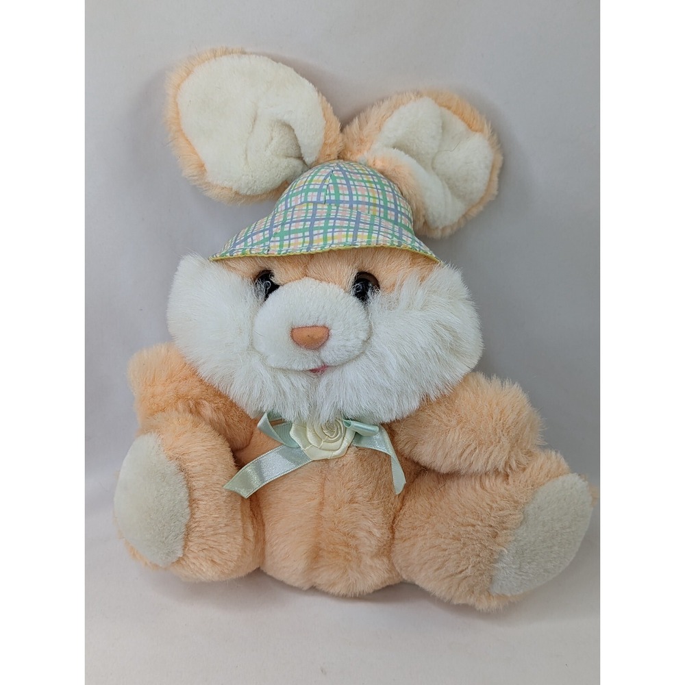 Fordlet Orange Rabbit Plush 11 Inch Hat 1995 Stuffed Animal Toy